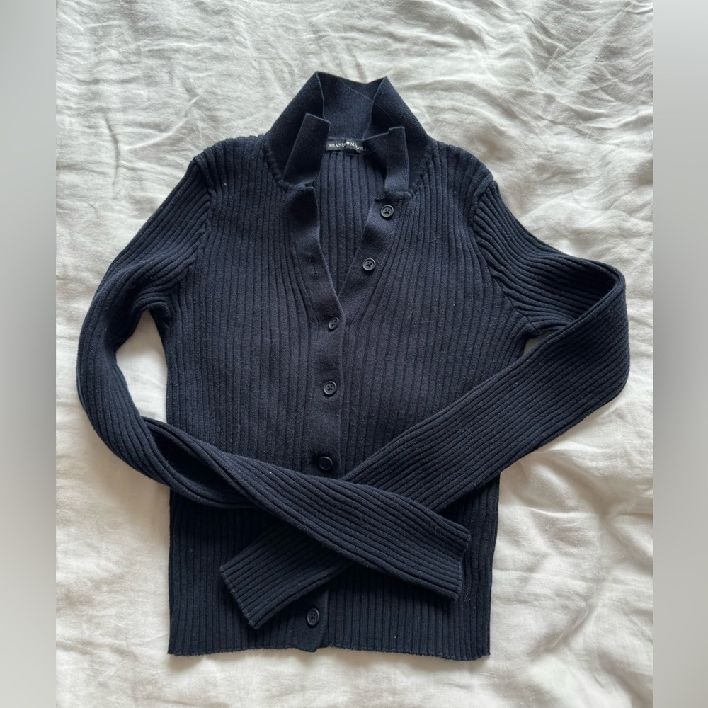 Brandy navy cropped top